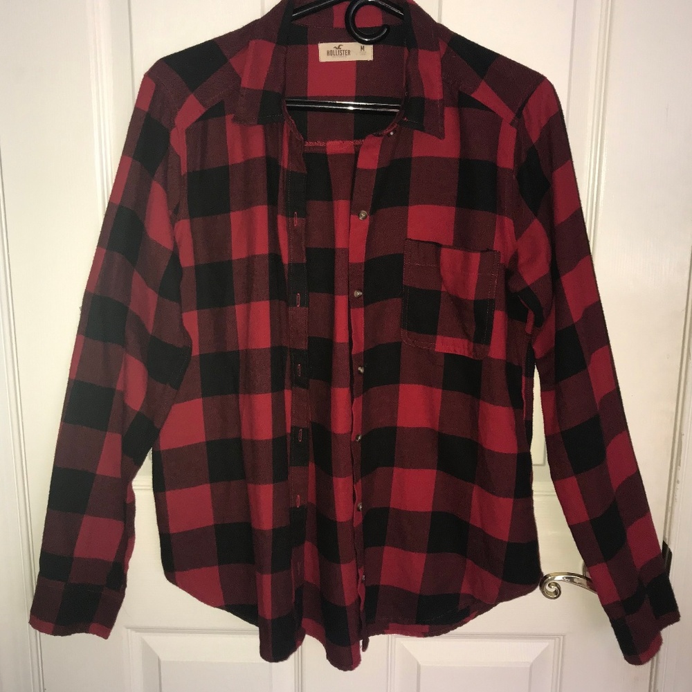 Hollister Red & Black Flannel